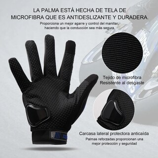 Foto 4 | Foto 4 | Guantes Proteccion Belug Pantalla Táctil De Dedo Para Motocicleta Azul L