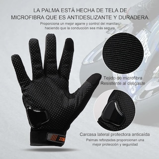 Foto 3 | Foto 3 | Guantes Proteccion Belug Pantalla Táctil De Dedo Para Motocicleta Naranja M