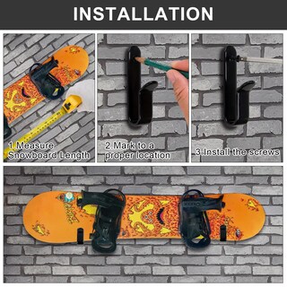 Foto 6 | Foto 6 | Pinzas De Montaje En Pared Para Tablas De Snowboard Rolitwils Horizontales De Acero Negro - Venta Internacional.