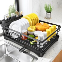 Estante Para Secar Platos Sntd Para Cocina Con Escurridor Y Soporte Para Utensilios - Venta Internacional.