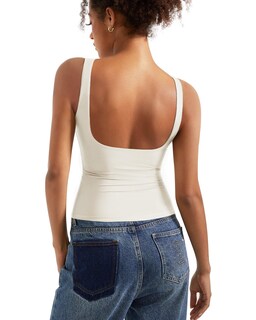 Foto 1 | Foto 1 | Camiseta Sin Mangas Suuksess Para Mujer Espalda Abierta Cuello Barco Color Blanco Talla Xs - Venta Internacional.