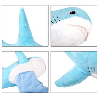 Foto 2 | Foto 2 | Manta De Peluche Mupi Shark Plush De 80 Cm  Color Azul Cielo - Venta Internacional.