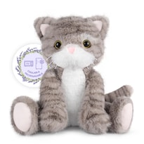 Animal De Peluche Suzzipals Grey Cat Que Se Puede Calentar Y Enfriar - Venta Internacional.
