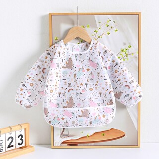 Foto 2 | Foto 2 | Camisa Impermeable Con Babero Con Mangas Yeelauf Para Bebés De 3 A 24 Meses - Venta Internacional.