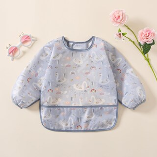 Foto 3 | Foto 3 | Camisa Impermeable Con Babero Con Mangas Yeelauf Para Bebés De 3 A 24 Meses - Venta Internacional.