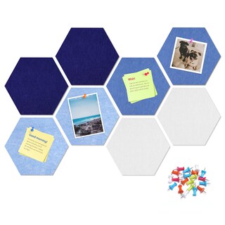 Foto 2 | Foto 2 | Tablón De Anuncios Uoisaiko De Fieltro Hexagonal Grande Con 30 Alfileres - Venta Internacional.