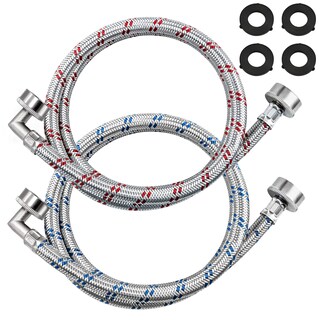 Foto 1 | Foto 1 | Mangueras Para Lavadora Beaquicy De Acero Inoxidable De 4 Pies Paquete De 2 Unidades 90 Grados - Venta Internacional.