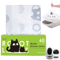 Caja De Arena Para Gatos Robot Awohh Paquete De 60 Bolsas De Basura 26 3 X 15 7 Cm - Venta Internacional.