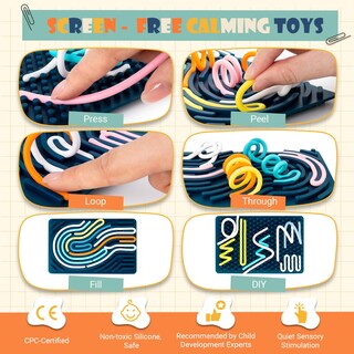 Foto 6 | Foto 6 | Tabla De Actividades Sensoriales Jhmfddsb De Silicona De Doble Cara - Venta Internacional.