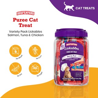 Foto 2 | Foto 2 | Pack Variado De Purés Para Lamer Para Gatos Beefeaters 48 Unidades - Venta Internacional.