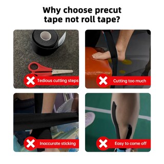 Foto 6 | Foto 6 | Cinta Kinesiológica Ieaden Precortada Para Rodillas 10 Unidades Color Negro - Venta Internacional.