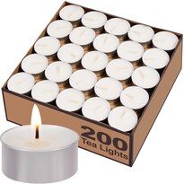 Velas De Té Hypmis 200 Unidades 4 5 Horas De Duración De Combustión Color Blanco - Venta Internacional.