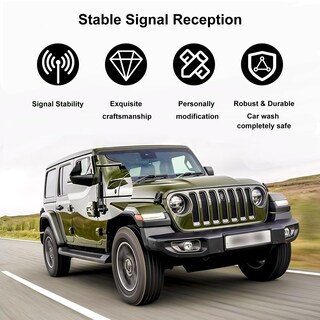 Foto 4 | Foto 4 | Antena Engirette Para Coche Y Camión Bandera Americana Universal Negra - Venta Internacional.