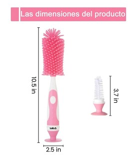 Foto 5 | Foto 5 | ''2 En 1 Cepillo Para Biberones Gel De Sílice Kit De Limpieza Rosa ''