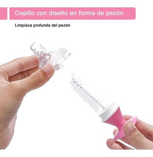 Foto 2 | Foto 2 | ''2 En 1 Cepillo Para Biberones Gel De Sílice Kit De Limpieza Rosa ''