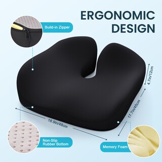 Foto 2 | Foto 2 | Cojín De Asiento Benazcap De Espuma Viscoelástica Para Silla De Oficina - Venta Internacional.