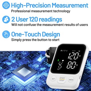 Foto 2 | Foto 2 | Monitor De Presión Arterial Douhao Para La Parte Superior Del Brazo Con Memoria 240 - Venta Internacional.
