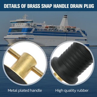 Foto 3 | Foto 3 | Tapón De Desagüe Para Barcos Nayciiy 2 Unidades Mango En T Caucho Latón Y Acero Inoxidable - Venta Internacional.