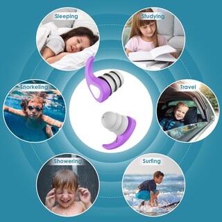 Foto 6 | Foto 6 | Tapones De Natación Qqjoycci De Silicona Impermeables Para Niños De 4 A 12 Años - Venta Internacional.