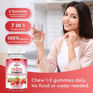 Foto 6 | Foto 6 | Gomitas De Hierro Revinutra Con Calcio Zinc Folato Y Vitaminas - Venta Internacional.