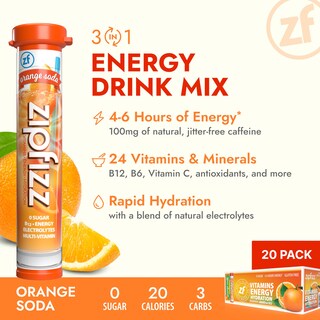 Foto 2 | Foto 2 | Bebida Energética En Polvo Zipfizz Orange Soda  Paquete De 20 Unidades  Sin Azúcar - Venta Internacional.