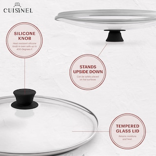 Foto 3 | Foto 3 | Sartén De Hierro Fundido Cuisinel De 30 Cm Con Tapa Utensilios De Cocina Previamente Sazonados - Venta Internacional.