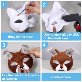 Foto 4 | Foto 4 | Therian Mask Draupnir Máscara Para Gatos Diy Papel Blanco En Blanco - Venta Internacional.