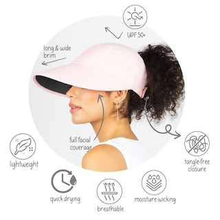 Foto 6 | Foto 6 | Sombrero Sunblocker De Ala Ancha Ponyflo Poliéster Blanco - Venta Internacional.