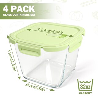 Foto 2 | Foto 2 | Recipientes De Vidrio Borosilicato Susukkie 940 Ml 4 Unidades - Venta Internacional.