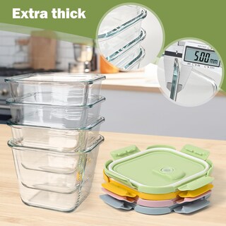 Foto 6 | Foto 6 | Recipientes De Vidrio Borosilicato Susukkie 940 Ml 4 Unidades - Venta Internacional.