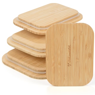 Foto 1 | Foto 1 | Juego De Tapas De Bambú Para Recipientes De Vidrio Para Almacenamiento De Alimentos (4 Piezas) - Venta Internacional.