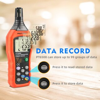 Foto 4 | Foto 4 | Medidor De Temperatura Y Humedad Protmex Pt6508 Con Retroiluminación Lcd - Venta Internacional.