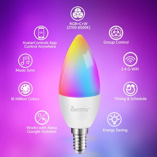 Foto 3 | Foto 3 | Bombilla Led Avatar Controls E12 De 5 W Rgbcw 16 Millones De Colores - Venta Internacional.