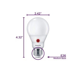 Foto 3 | Foto 3 | Bombilla Led A19 De Philips 8 8 W = 60 W 800 Lm 2700 K E26 Paquete De 4 Unidades - Venta Internacional.