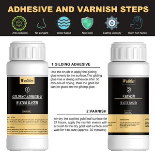 Foto 3 | Foto 3 | Juego De Adhesivos Dorados Wadities Gold Leaf 100 Ml Pegamento Y Barniz - Venta Internacional.