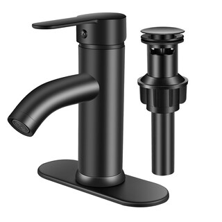 Foto 1 | Foto 1 | Grifo De Baño Ponafou Negro De Un Solo Orificio O 3 Orificios Con Desagüe Desplegable - Venta Internacional.