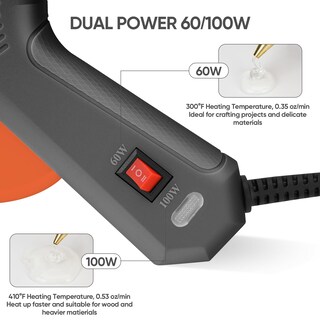 Foto 3 | Foto 3 | Pistola De Pegamento Caliente Romech De Tamaño Completo 60/100 W Doble Potencia Con 21 Varillas - Venta Internacional.