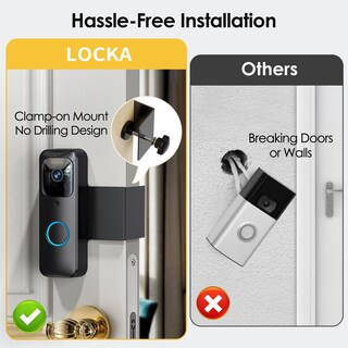 Foto 6 | Foto 6 | Soporte Para Timbre Locka Blink Totalmente Metálico Antirrobo Sin Taladrar - Venta Internacional.