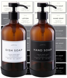 Foto 1 | Foto 1 | Dispensador De Jabón Verute Glass 473 Ml Con Bomba De Acero Inoxidable - Venta Internacional.