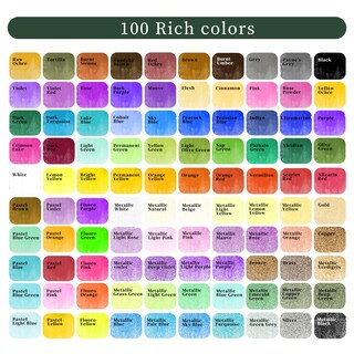 Foto 2 | Foto 2 | Set De Pinturas De Acuarela Artecho De 100 Colores Con Metal Y Accesorios - Venta Internacional.