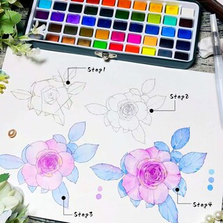 Foto 4 | Foto 4 | Set De Pinturas De Acuarela Artecho De 100 Colores Con Metal Y Accesorios - Venta Internacional.