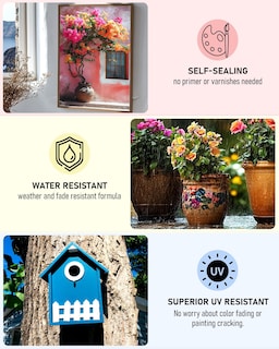 Foto 6 | Foto 6 | Set De Pintura Acrílica Nicpro 32 Colores Con Brocha Y Esponja 60 Ml - Venta Internacional.