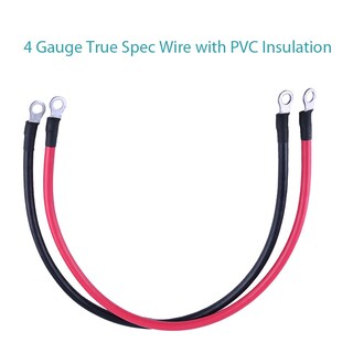 Foto 5 | Foto 5 | Cables De Batería Lotfancy 4 Awg 60 Cm Rojos + 60 Cm Negros Para Coche Marino - Venta Internacional.