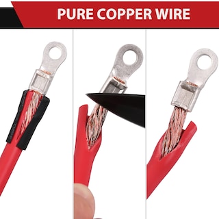 Foto 7 | Foto 7 | Cables De Batería Lotfancy 4 Awg 60 Cm Rojos + 60 Cm Negros Para Coche Marino - Venta Internacional.