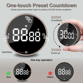 Foto 5 | Foto 5 | Temporizador De Cocina Digital Con Pantalla Led Magnética De 99 Minutos - Venta Internacional.