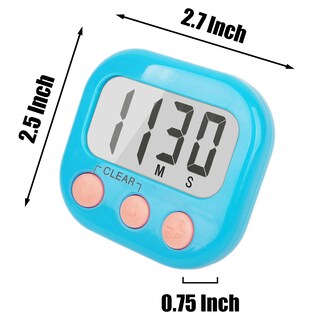 Foto 4 | Foto 4 | Temporizadores De Cocina Aouce Digital Paquete De 12 Unidades Con Timbre Fuerte Color Azul - Venta Internacional.