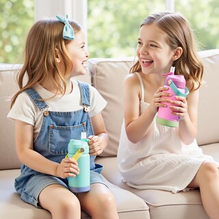 Foto 7 | Foto 7 | Botella De Agua Kerilyn Kids De Acero Inoxidable 350 Ml Paquete De 2 Unidades Azul+rosa - Venta Internacional.