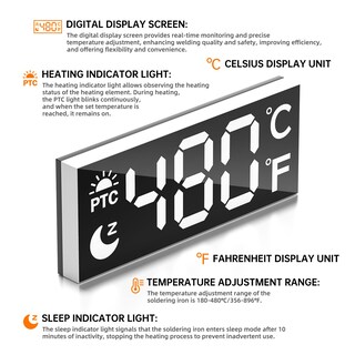 Foto 3 | Foto 3 | Soldador Meakest 90 W 110 V Lcd 180-480 °c Con Kit 10 En 1 - Venta Internacional.