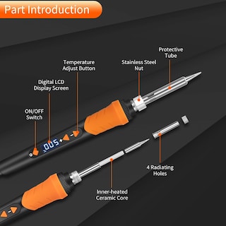 Foto 3 | Foto 3 | Kit De Soldador K Kernowo 68w Lcd 12 En 1 200-500 °c - Venta Internacional.