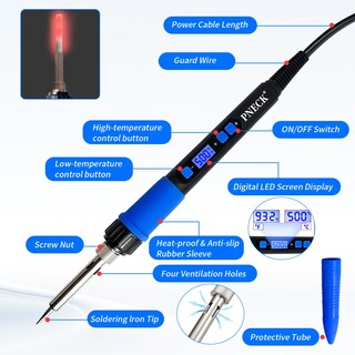 Foto 2 | Foto 2 | Kit De Soldador Pneck 80 W Lcd De Temperatura Ajustable 12 En 1 - Venta Internacional.